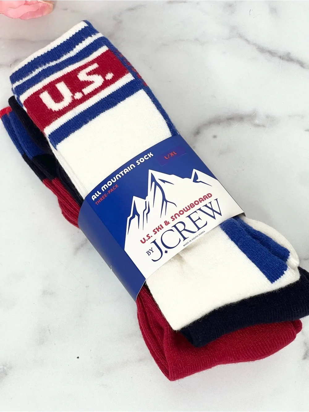 ❗️NWT❗️U.S. SKI & SNOWBOARD BY J.CREW ALL MOUNTAIN CREW SOCKS 3-PACK NWT L/XL